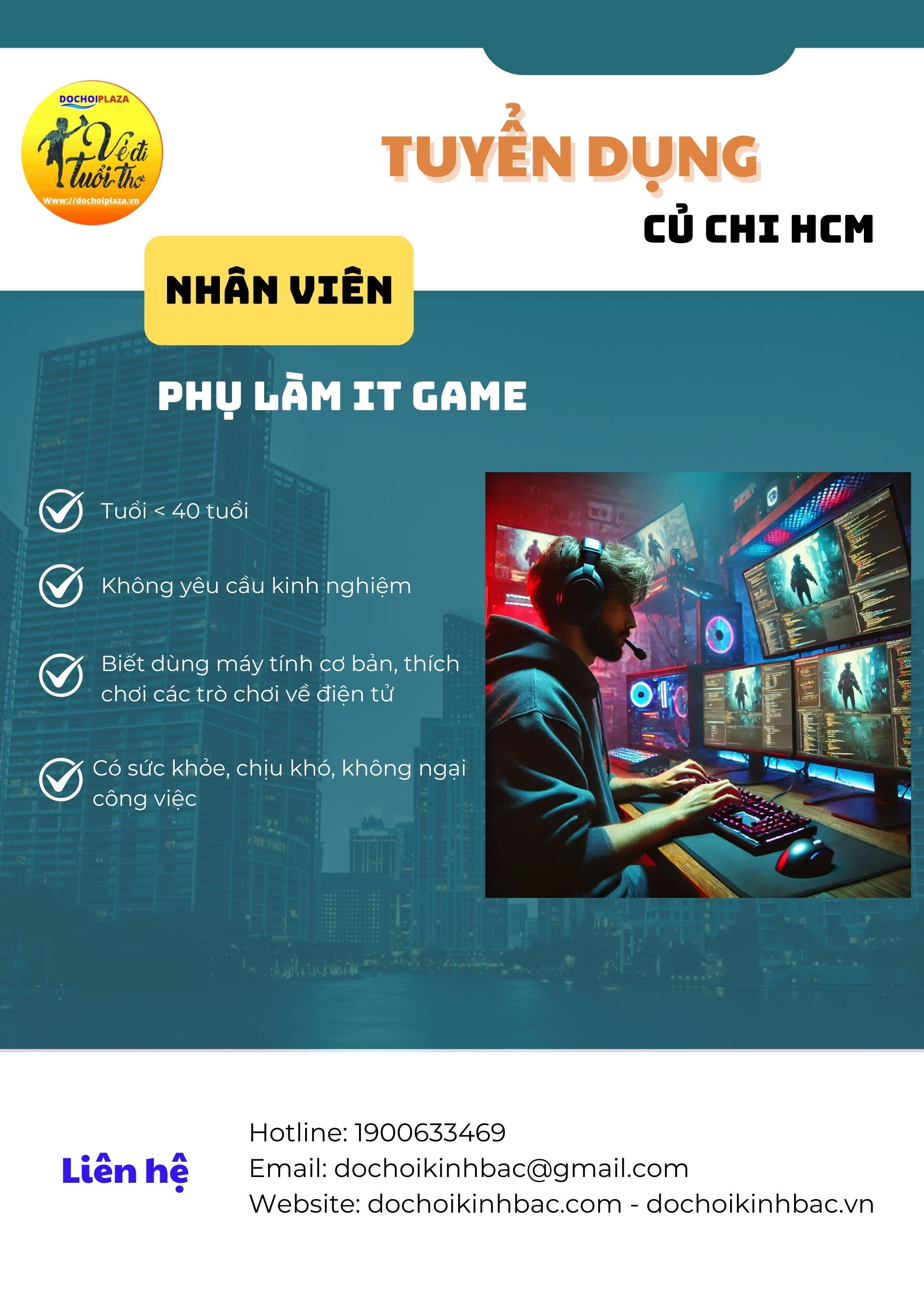 ĐỒ CHƠI KINH BẮC - CN HỒ CHÍ MINH - TUYỂN DỤNG NHÂN VIÊN PHỤ LÀM IT GAME