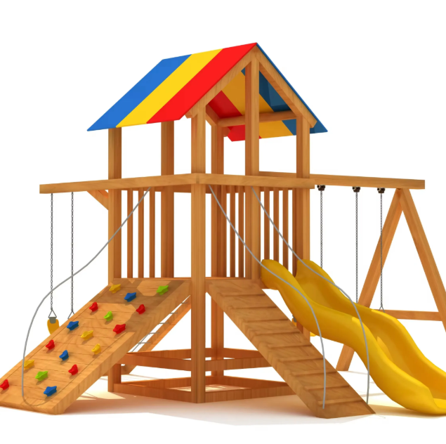 Cầu trượt liên hoàn gỗ LHGOKB11 Dochoikinhbac Giải trí siêu hấp dẫn từ khu vui chơi trẻ em