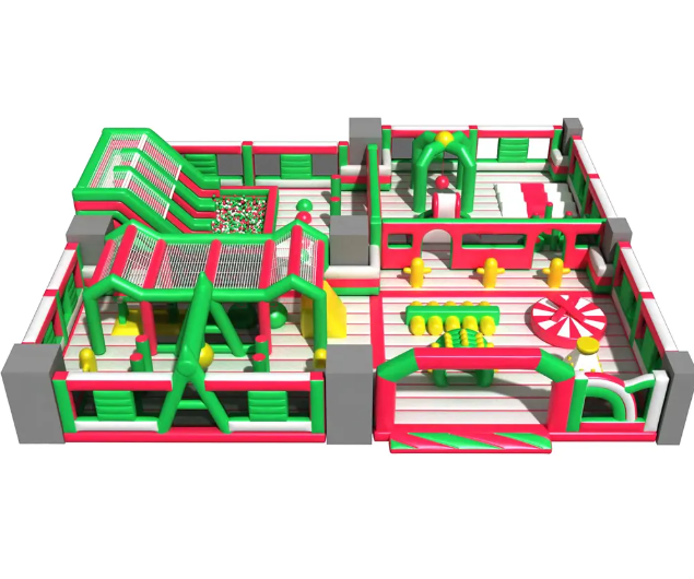 Nhà phao nhà hơi liên hoàn NPNHLHKB12 Dochoikinhbac - Khu trò chơi phao hơi vui nhộn