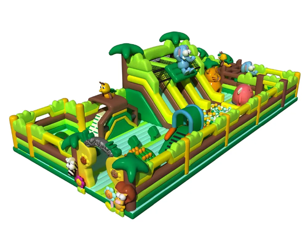 Nhà phao nhà hơi liên hoàn NPNHLHKB19 Dochoikinhbac - Khu trò chơi phao hơi vui nhộn