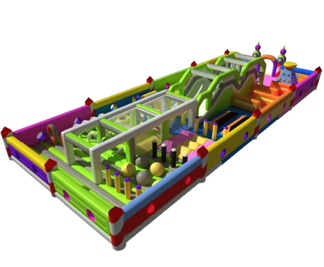 Nhà phao nhà hơi liên hoàn NPNHLHKB20 Dochoikinhbac - Khu trò chơi phao hơi vui nhộn