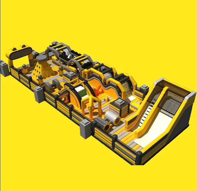 Nhà phao nhà hơi liên hoàn NPNHLHKB24 Dochoikinhbac - Khu trò chơi phao hơi vui nhộn