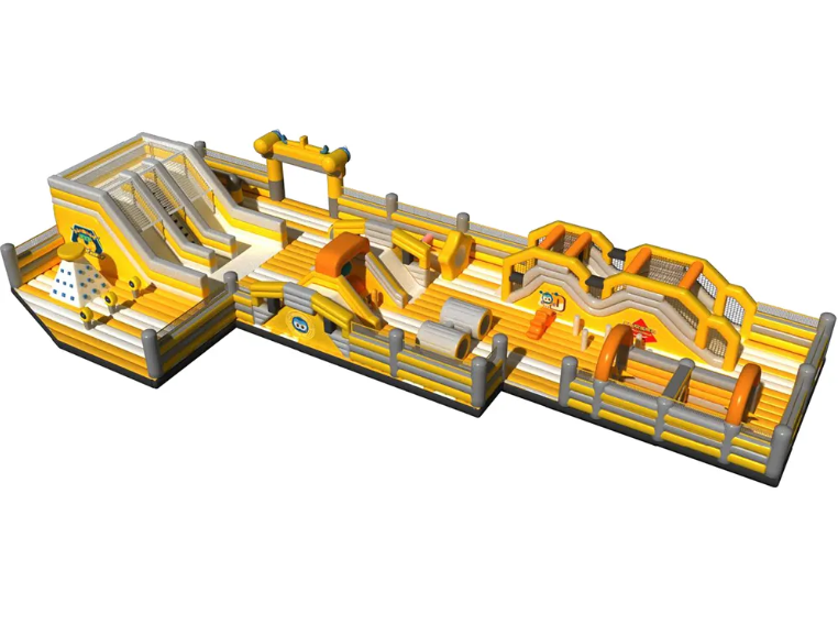 Nhà phao nhà hơi liên hoàn NPNHLHKB29 Dochoikinhbac - Khu trò chơi phao hơi vui nhộn