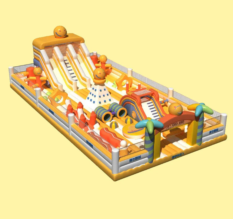 Nhà phao nhà hơi liên hoàn NPNHLHKB32 Dochoikinhbac - Khu trò chơi phao hơi vui nhộn