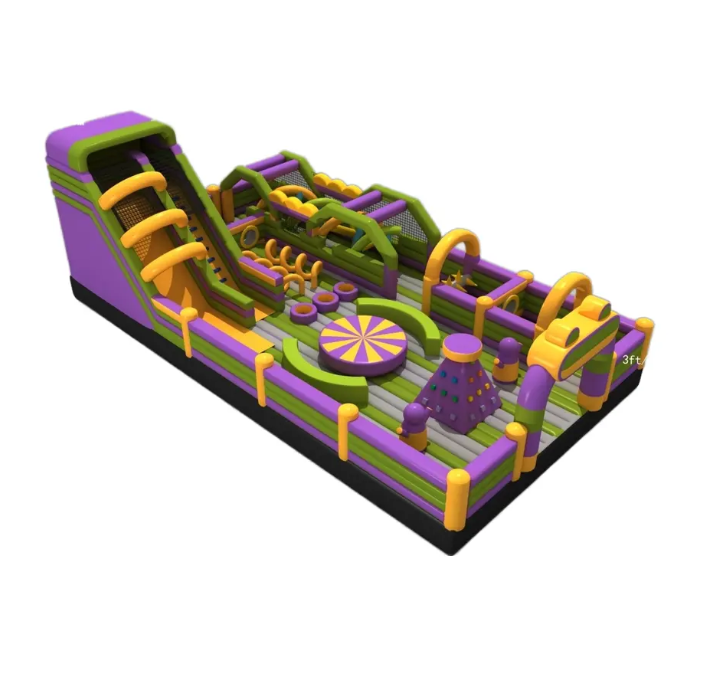 Nhà phao nhà hơi liên hoàn NPNHLHKB37 Dochoikinhbac - Khu trò chơi phao hơi vui nhộn