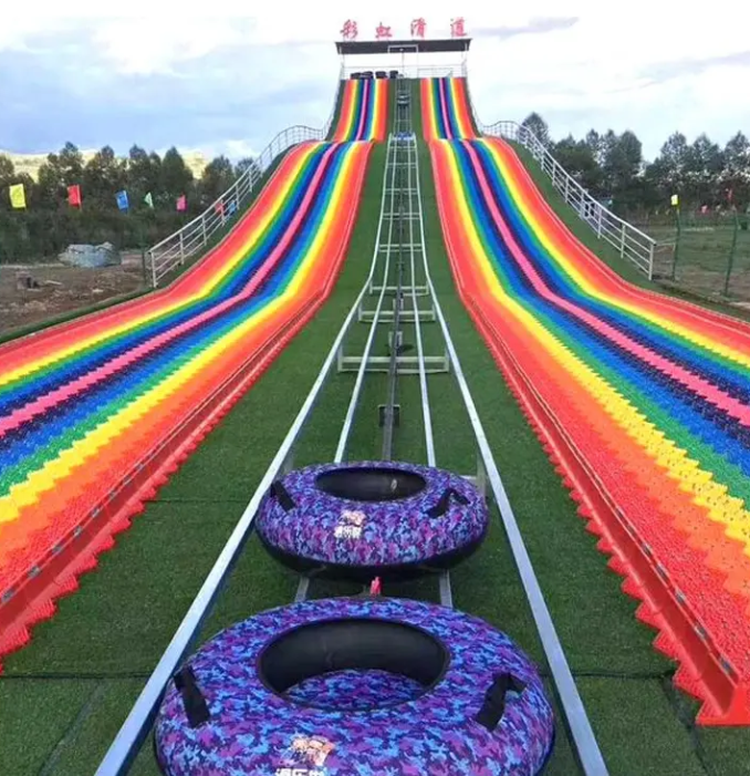 Bộ trượt cầu vồng phao hơi Rainbow Slide CVTTKB09 Dochoikinhbac Trò chơi cảm giác mạnh siêu vui từ Đồ Chơi Kinh Bắc