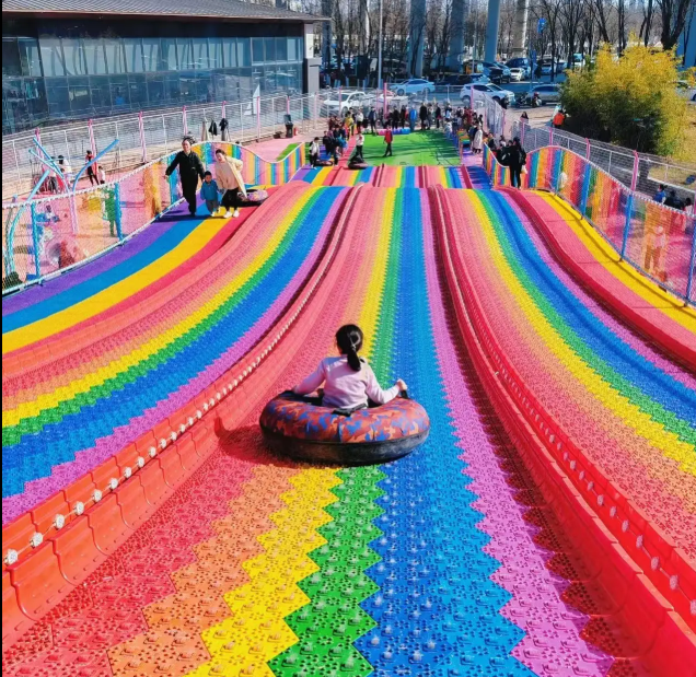 Bộ trượt cầu vồng phao hơi Rainbow Slide CVTTKB12 Dochoikinhbac Trò chơi cảm giác mạnh siêu vui từ Đồ Chơi Kinh Bắc