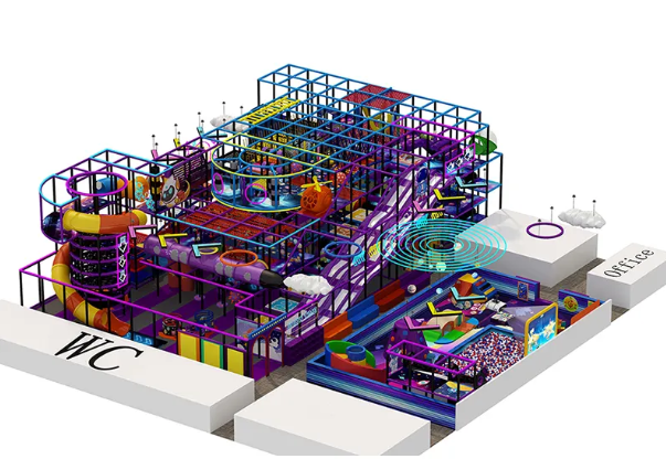 Nhà Liên Hoàn 2025 Indoor playground NLHKB40 Dochoikinhbac – Thiết kế khu vui chơi an toàn , hấp dẫn trẻ em