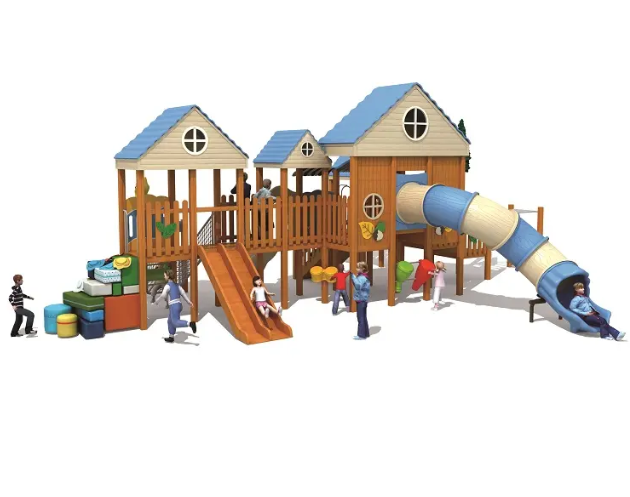 Cầu trượt liên hoàn gỗ LHGOKB29 Dochoikinhbac Giải trí siêu hấp dẫn từ khu vui chơi trẻ em