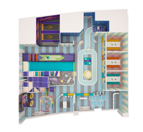 Thiết kế Cafe Kid khu vui chơi mini NLHK97 _Dochoikinhbac