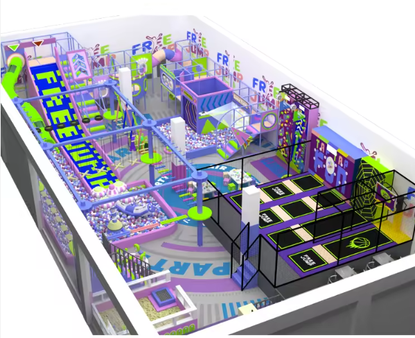 Nhà liên hoàn 2025 Indoor playground NLHK112 _Dochoikinhbac- Thiết Kế Đẹp Độc Đáo