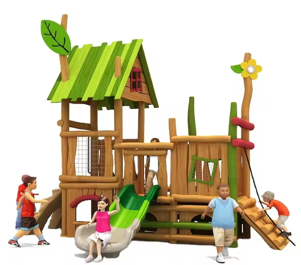 Cầu trượt liên hoàn gỗ LHGOKB39 Dochoikinhbac Giải trí siêu hấp dẫn từ khu vui chơi trẻ em