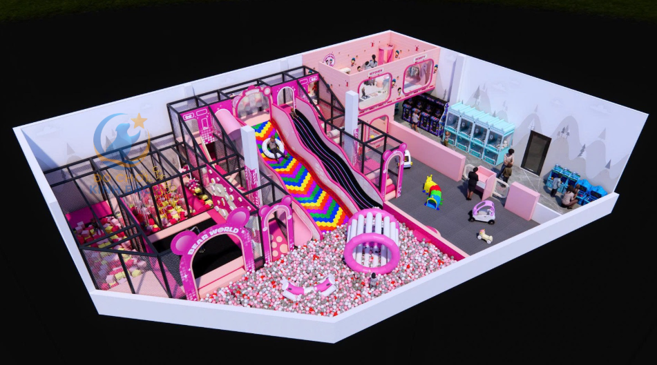 Mẫu thiết kế 3D khu vui chơi trẻ em TKKVCKB05 Dochoikinhbac