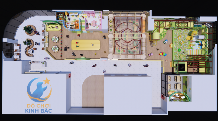 Mẫu thiết kế 3D khu vui chơi trẻ em TKKVCKB22 Dochoikinhbac