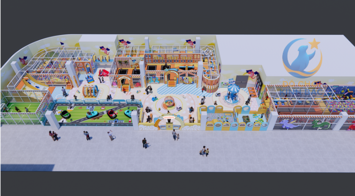 Mẫu thiết kế 3D khu vui chơi trẻ em TKKVCKB27 Dochoikinhbac