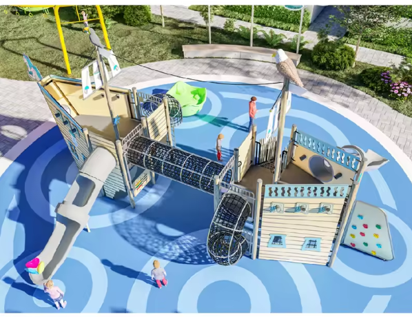Mẫu thiết kế 3D khu vui chơi ngoài trời KVCNTKB10 Dochoikinhbac