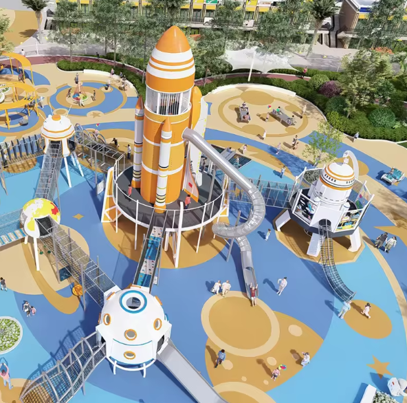 Mẫu thiết kế 3D khu vui chơi ngoài trời KVCNTKB11 Dochoikinhbac