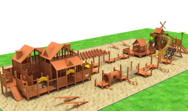 Mẫu thiết kế 3D khu vui chơi ngoài trời KVCNTKB21 Dochoikinhbac