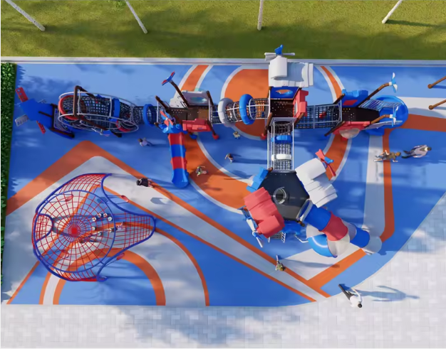 Mẫu thiết kế 3D khu vui chơi ngoài trời KVCNTKB22 Dochoikinhbac