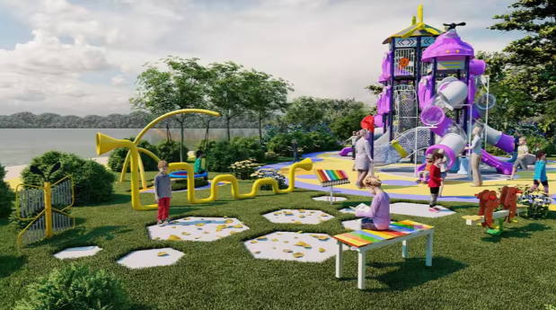 Mẫu thiết kế 3D khu vui chơi ngoài trời KVCNTKB08 Dochoikinhbac