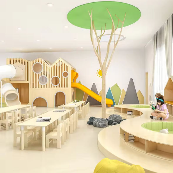 Thiết Kế 3D Nội Thất Mầm Non TKMNKB05 Dochoikinhbac
