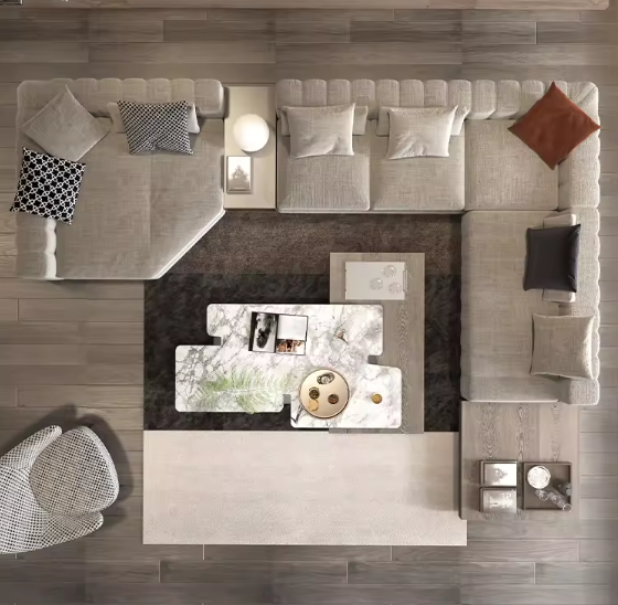 Thiết kế 3D nội thất căn hộ 70m2 phong cách hiện đại TKNTKB06 Dochoikinhbac