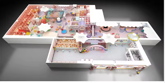 Mẫu thiết kế 3D khu vui chơi trẻ em TKKVCKB34 Dochoikinhbac