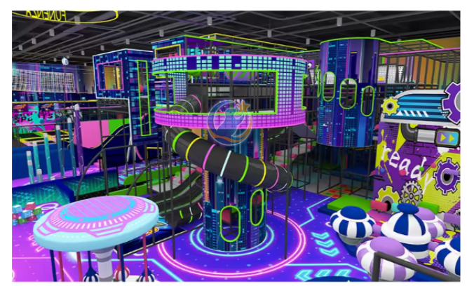 Mẫu thiết kế 3D khu vui chơi trẻ em 500m2 TKKVCKB37 Dochoikinhbac