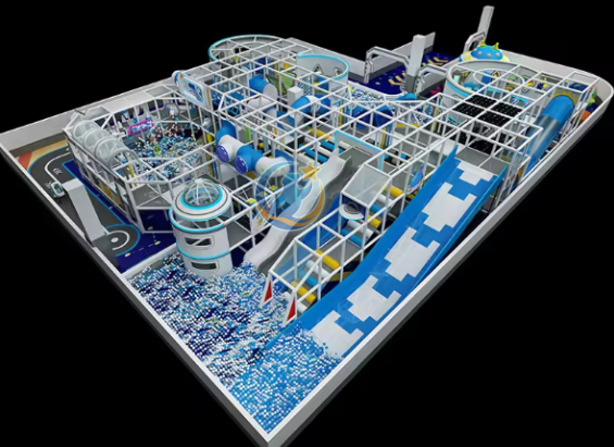 Mẫu thiết kế 3D khu vui chơi trẻ em 500m2 TKKVCKB38 Dochoikinhbac