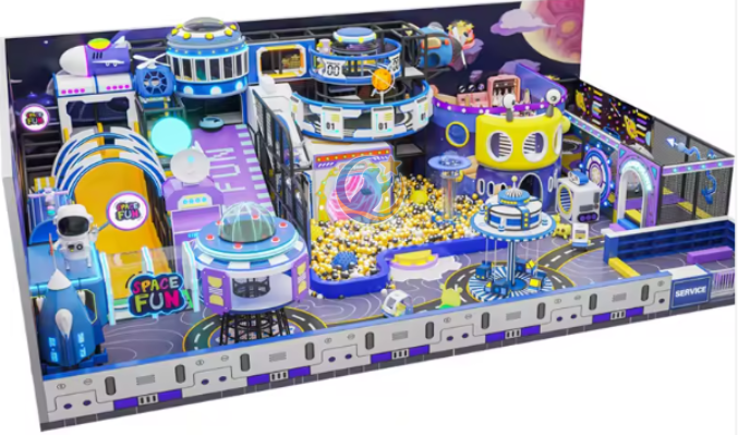 Mẫu thiết kế 3D khu vui chơi trẻ em 200m2 TKKVCKB41 Dochoikinhbac