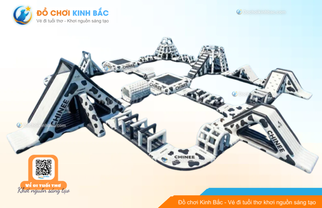 Nhà phao nhà hơi liên hoàn NPNHLHKB57 Dochoikinhbac - Khu trò chơi phao hơi vui nhộn