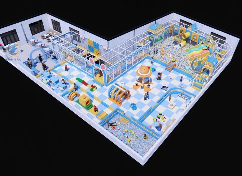 Mẫu thiết kế 3D khu vui chơi trẻ em TKKVCKB06 Dochoikinhbac