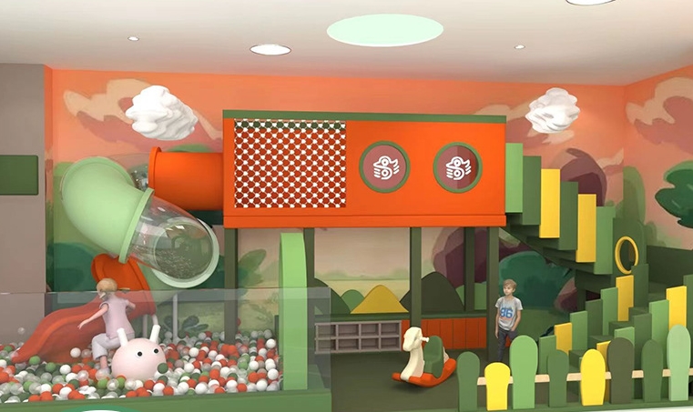 Nhà liên hoàn KVCTE01101- Báo giá nhà bóng cầu trượt liên hoàn- Indoor play ground Đồ chơi kinh bắc