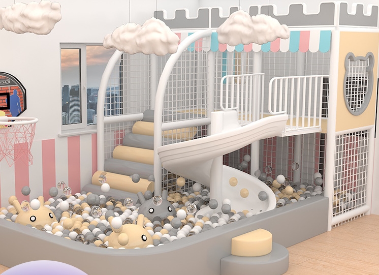 Indoor Playground KVCTE01133- Khu vui chơi liên hoàn nha bóng cầu trượt trẻ em