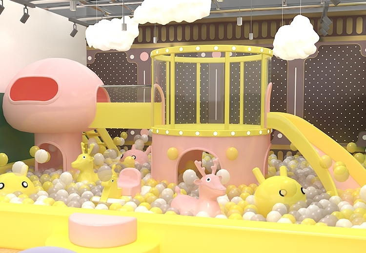 Nhà liên hoàn KVCTE01107- Báo giá nhà bóng cầu trượt liên hoàn- Indoor play ground Đồ chơi kinh bắc