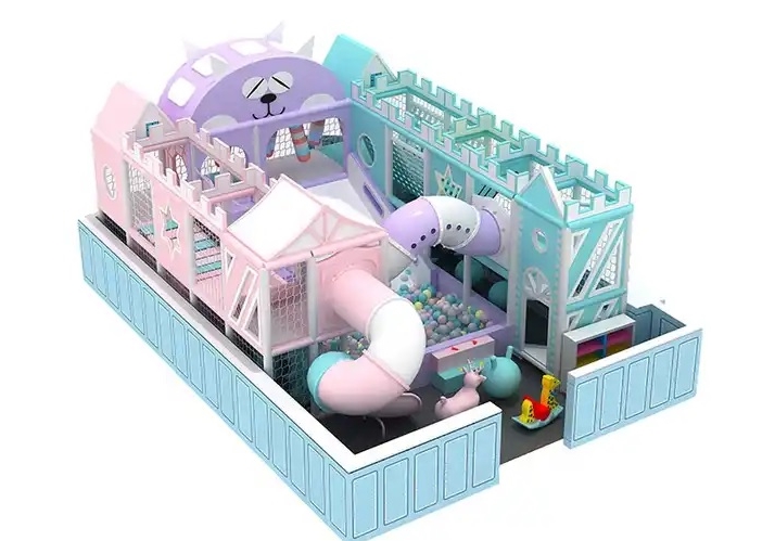 Playground KVCTE01126- Khu vui chơi liên hoàn nha bóng cầu trượt trẻ em