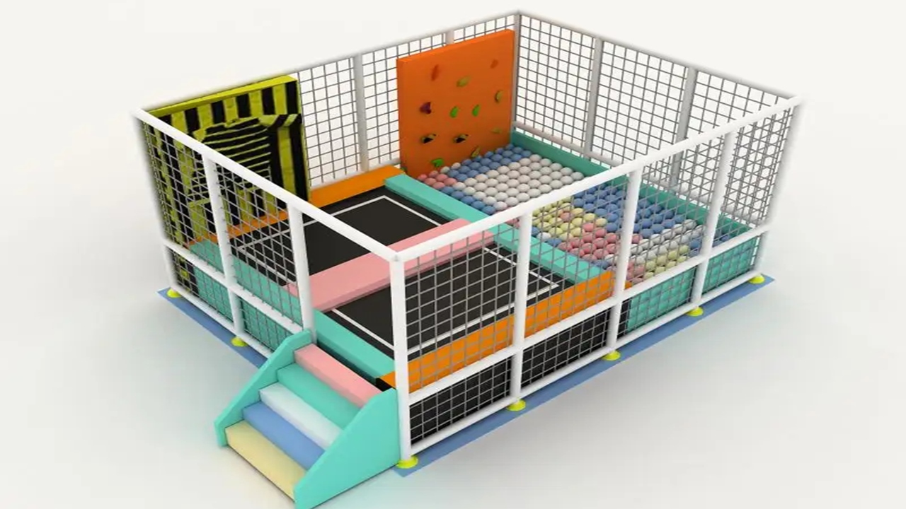 Báo giá Mô hình Trampoline vui chơi nhún nhảy sàn dính tường leo núi Model trampoline KVCTP0130