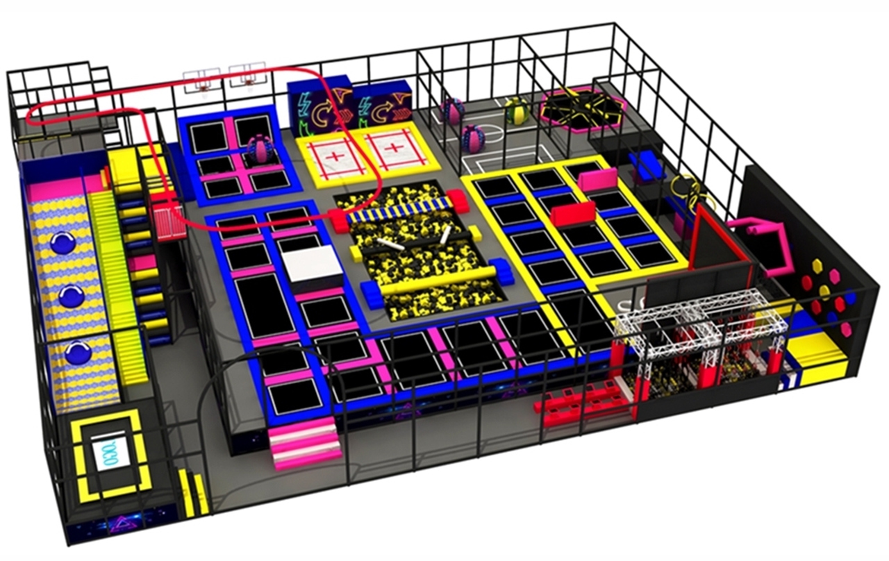 Khu Trampoline Arena KVCTP9001- Đấu trường nhào lộn nhún nhảy chuẩn quốc tế - Công viên bạt nhún