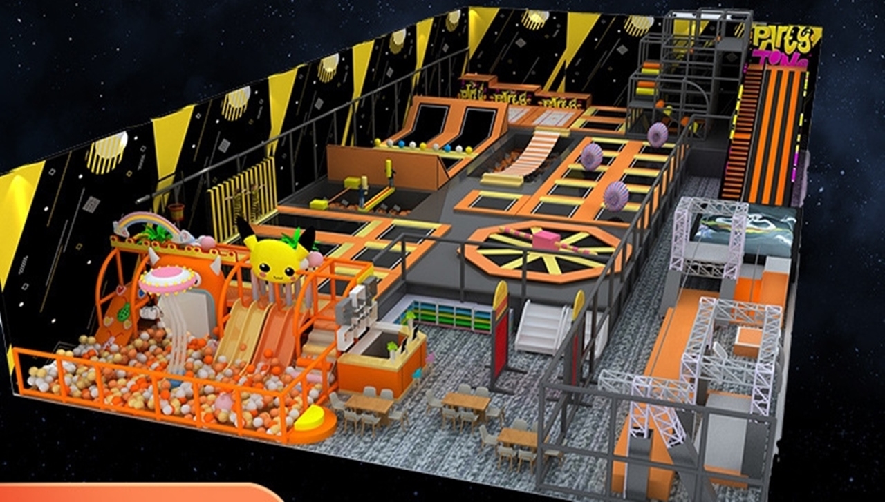 Khu Trampoline park KVCTP5937- Trampoline Arena chuẩn quốc tế - Công viên bạt nhún thể thao