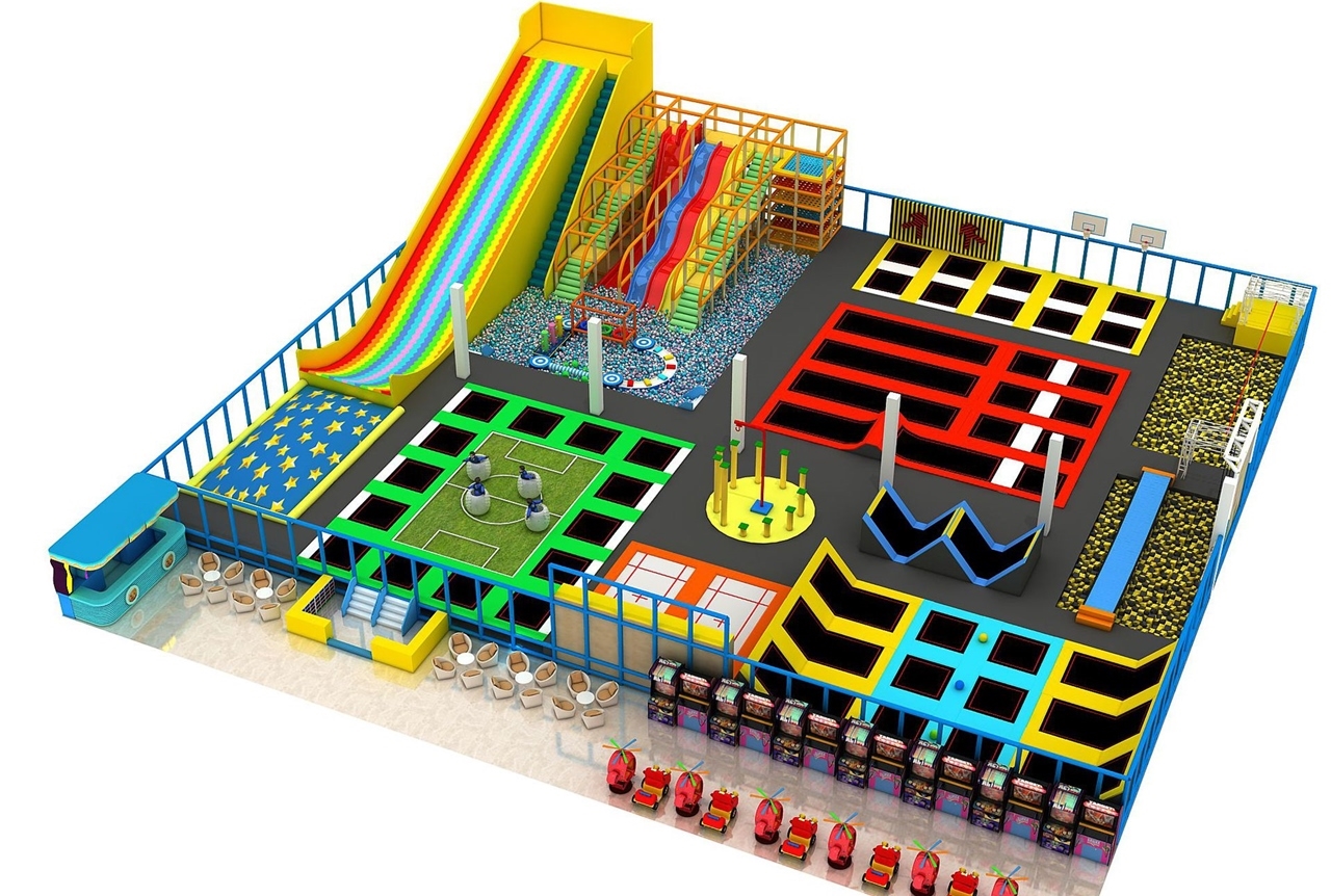 Công viên bạt nhún KVCTP5930- Trampoline park chuẩn quốc tế - Đấu trường nhảo lộn thể thao