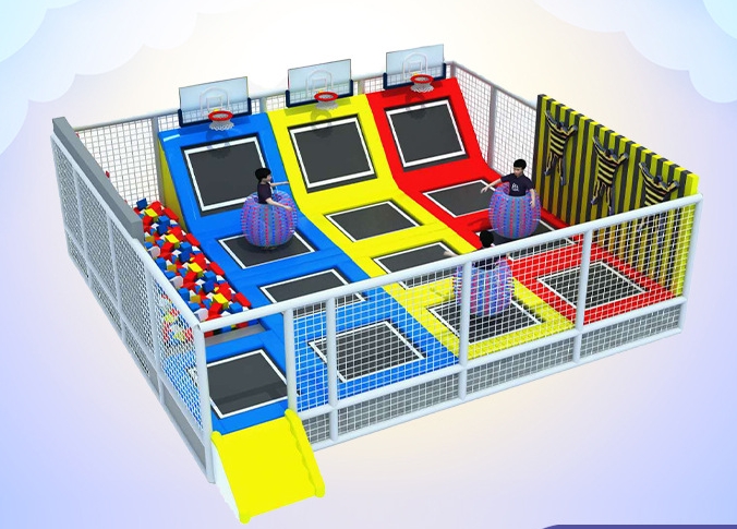 Công viên bạt nhún KVCTP0155- Trampoline park Sàn nhún nhảy Model Trampoline Kinh Bắc