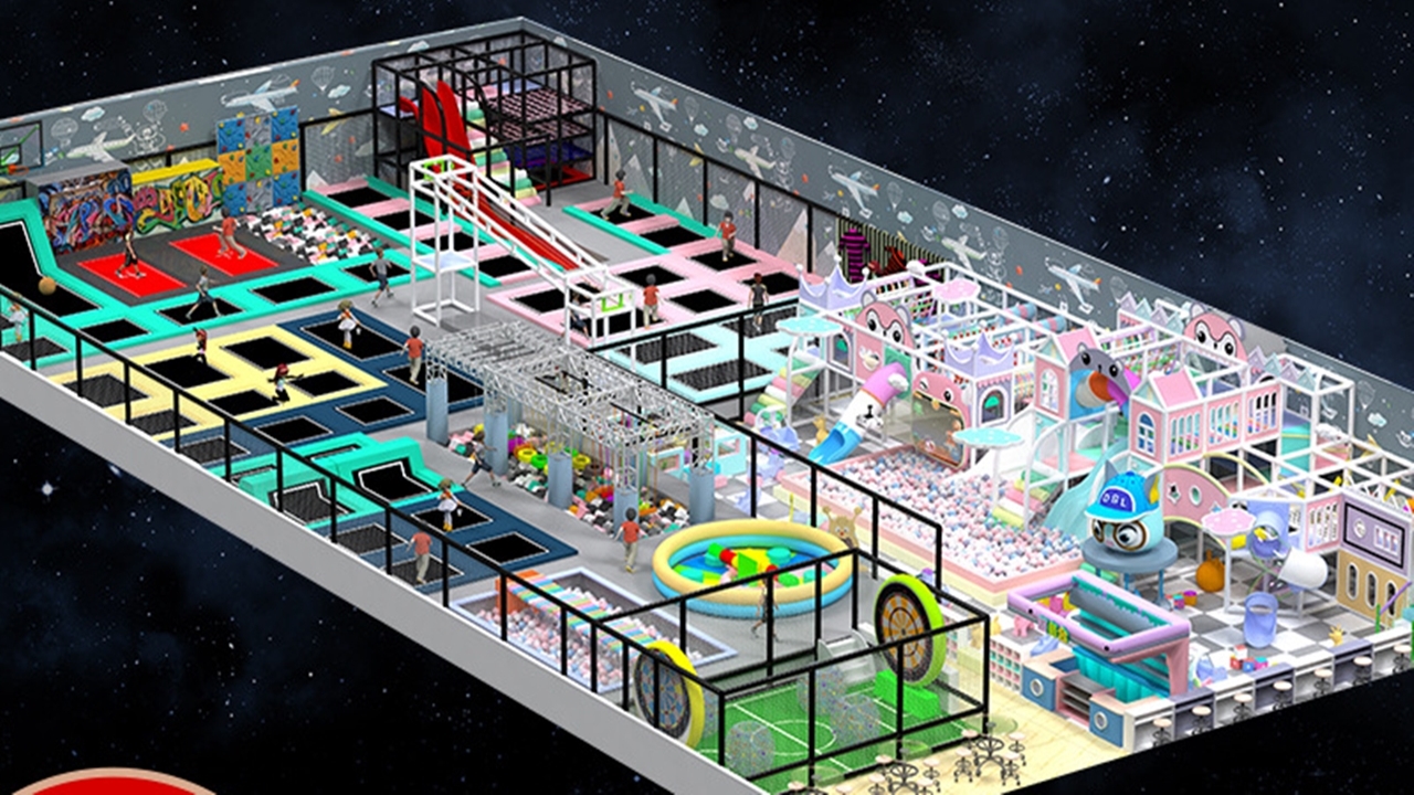 Trampoline Arena KVCTP5946- Đấu trường nhào lộn chuẩn quốc tế - Công viên bạt nhún thể thao