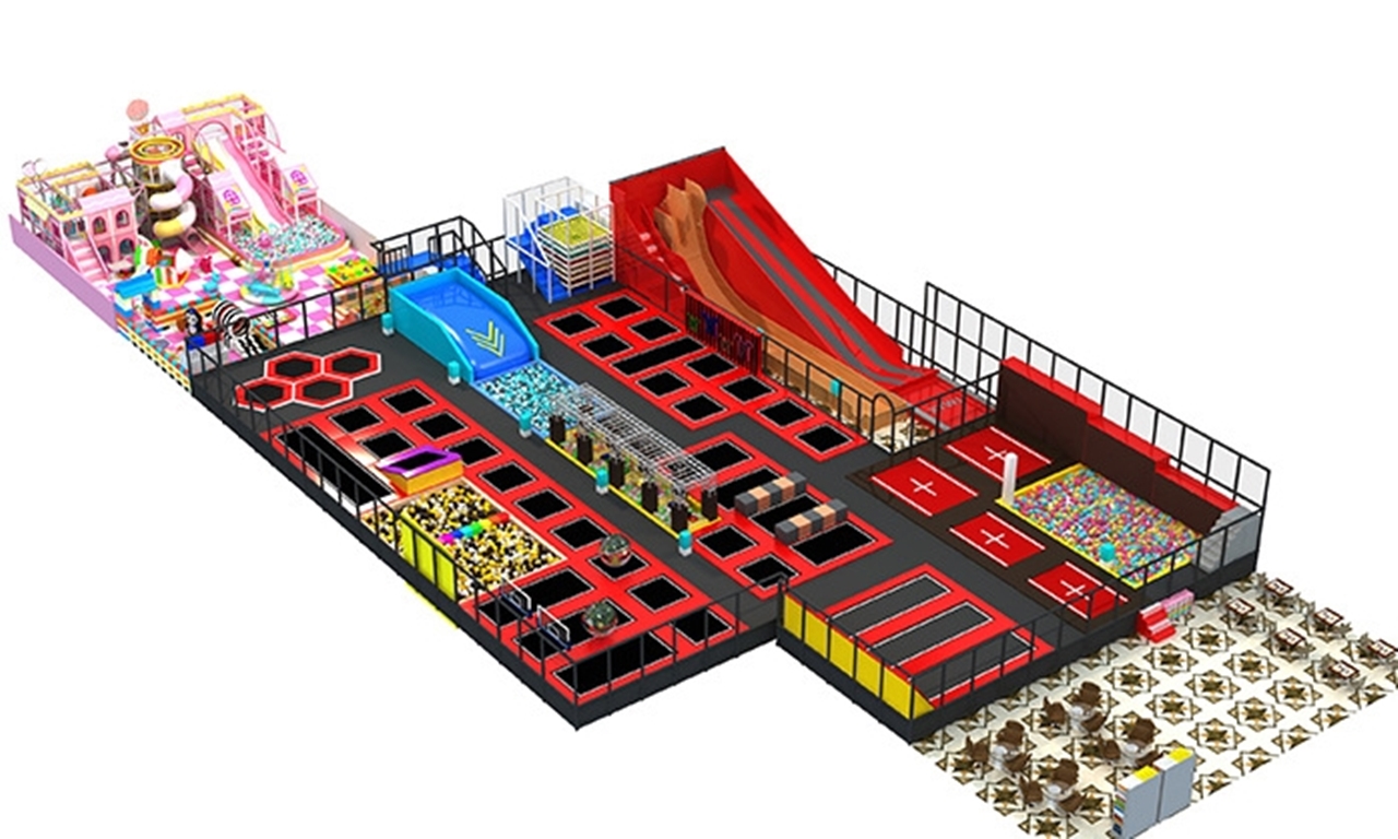 Đấu trường nhún nhảy KVCTP5904- Công viên bạt nhún -Trampoline park tổ hợp vui chơi giải trí