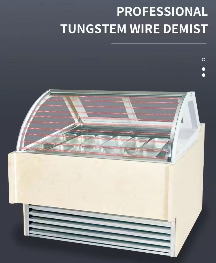 Tủ mát chưng bày kem tươi kem ký TMKTKB2 đồ chơi kinh bắc hấp dẫn cho khu vui chơi giải trí