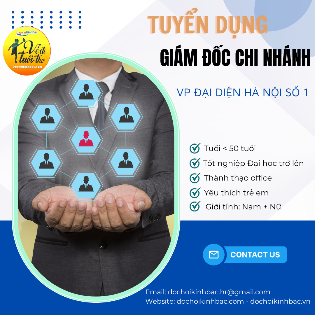CHI NHÁNH VĂN PHÒNG HÀ NỘI SỐ 1 CẦN TUYỂN GIÁM ĐỐC CHI NHÁNH