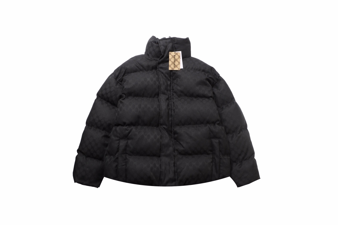 Paris x gc joint double B all-over printed down jacket black