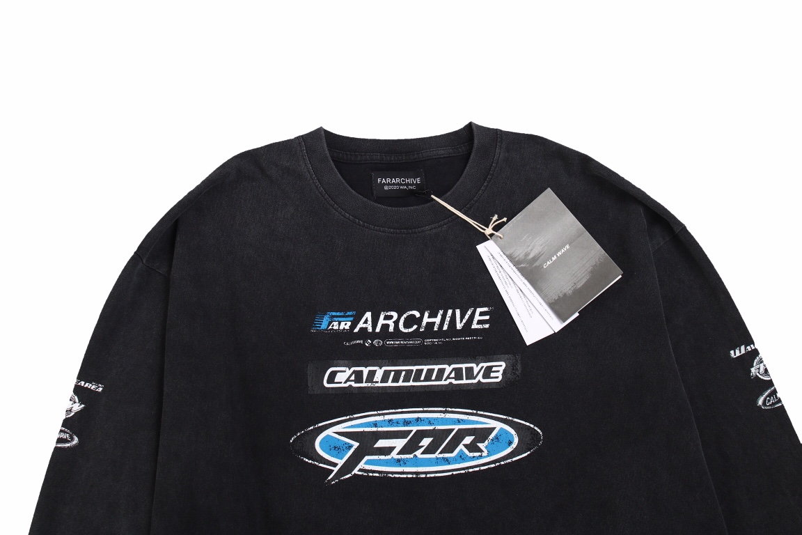 Far archive 23FW racing washed long-sleeved T-shirt