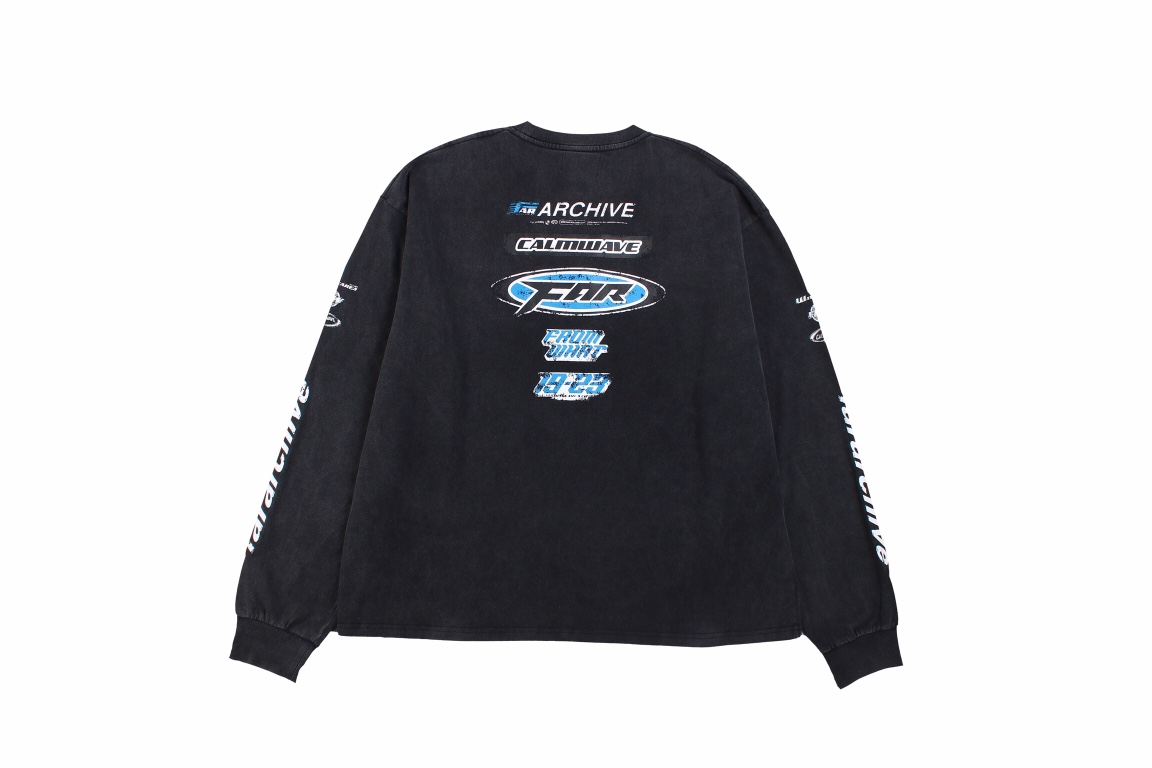 Far archive 23FW racing washed long-sleeved T-shirt