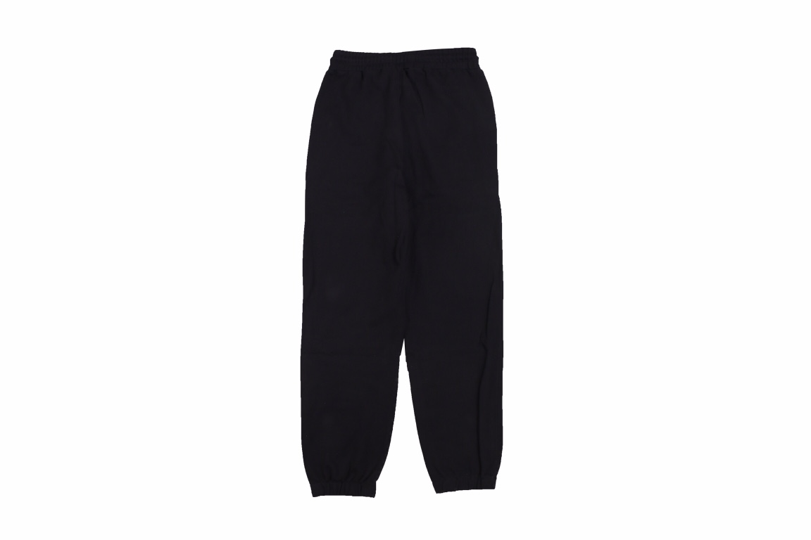 1V 23FW cross-embroidered trousers black