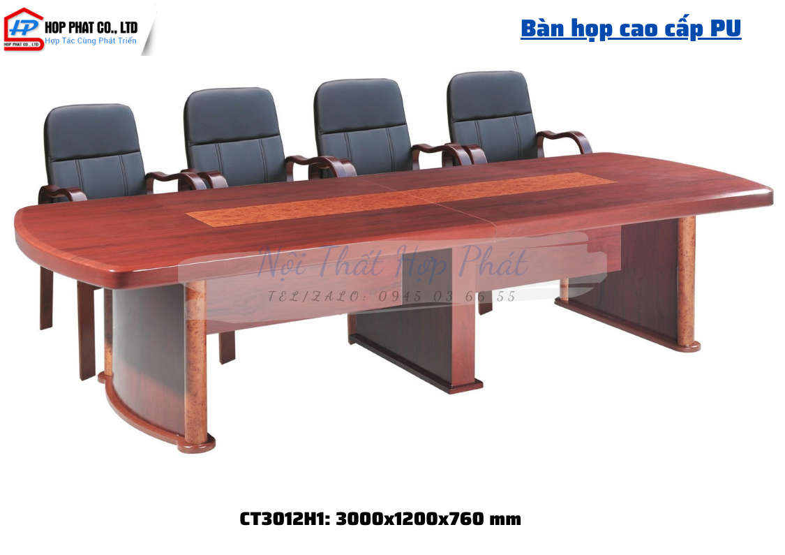 BÀN HỌP CAO CẤP SƠN PU CT3012H1